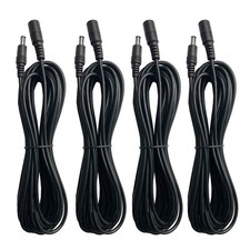 4 PCS 6.5FT/2M 5.5x2.1mm DC 12V Power Extension Cable Male To Female Plug Cord