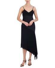 118 Bcbg New York Women's Cowlneck Asymmetrical Dress - Onyx