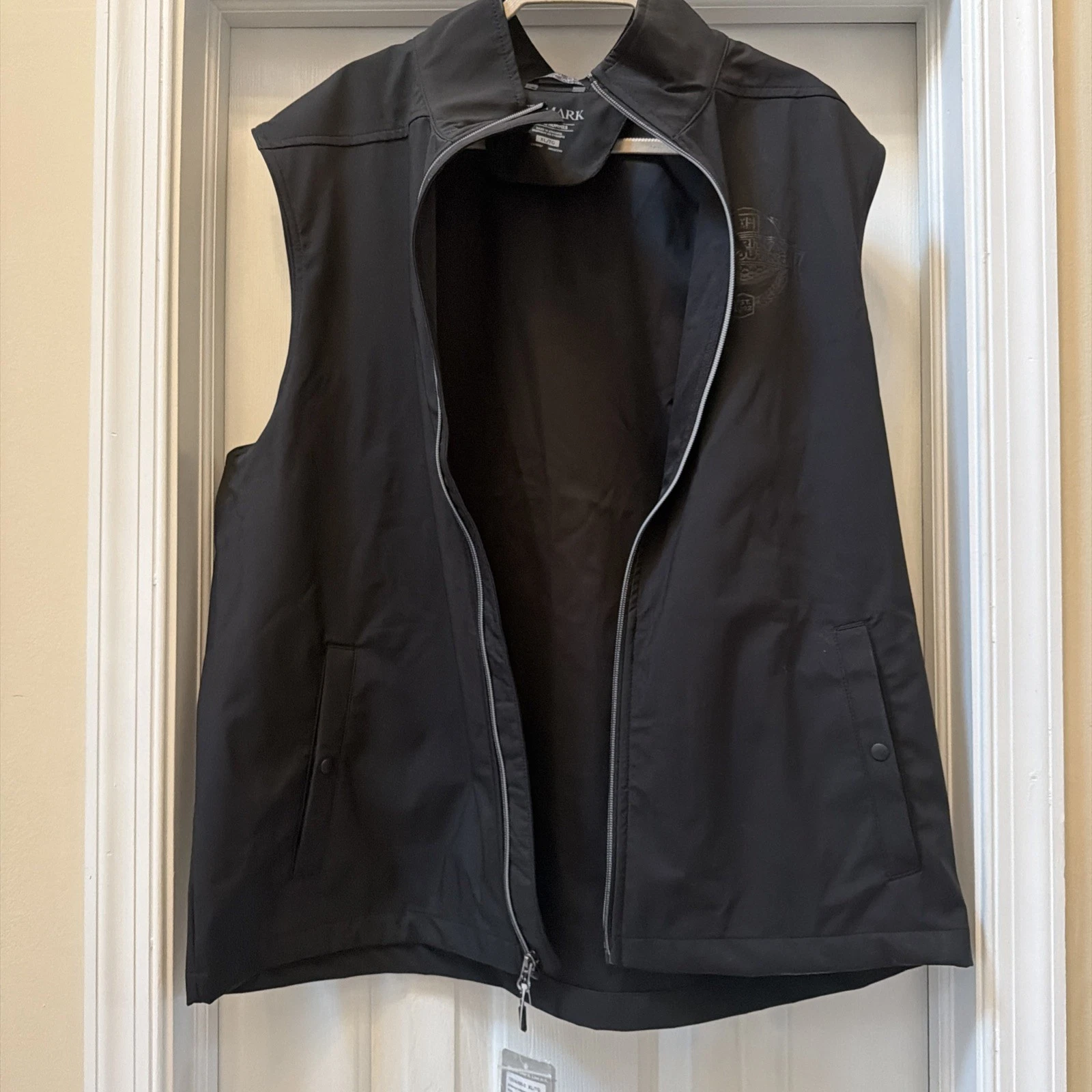 NWT Trimark Men XL Softshell Vest Black G.H. Charity Golf  Full Zip EST 1992 image 11