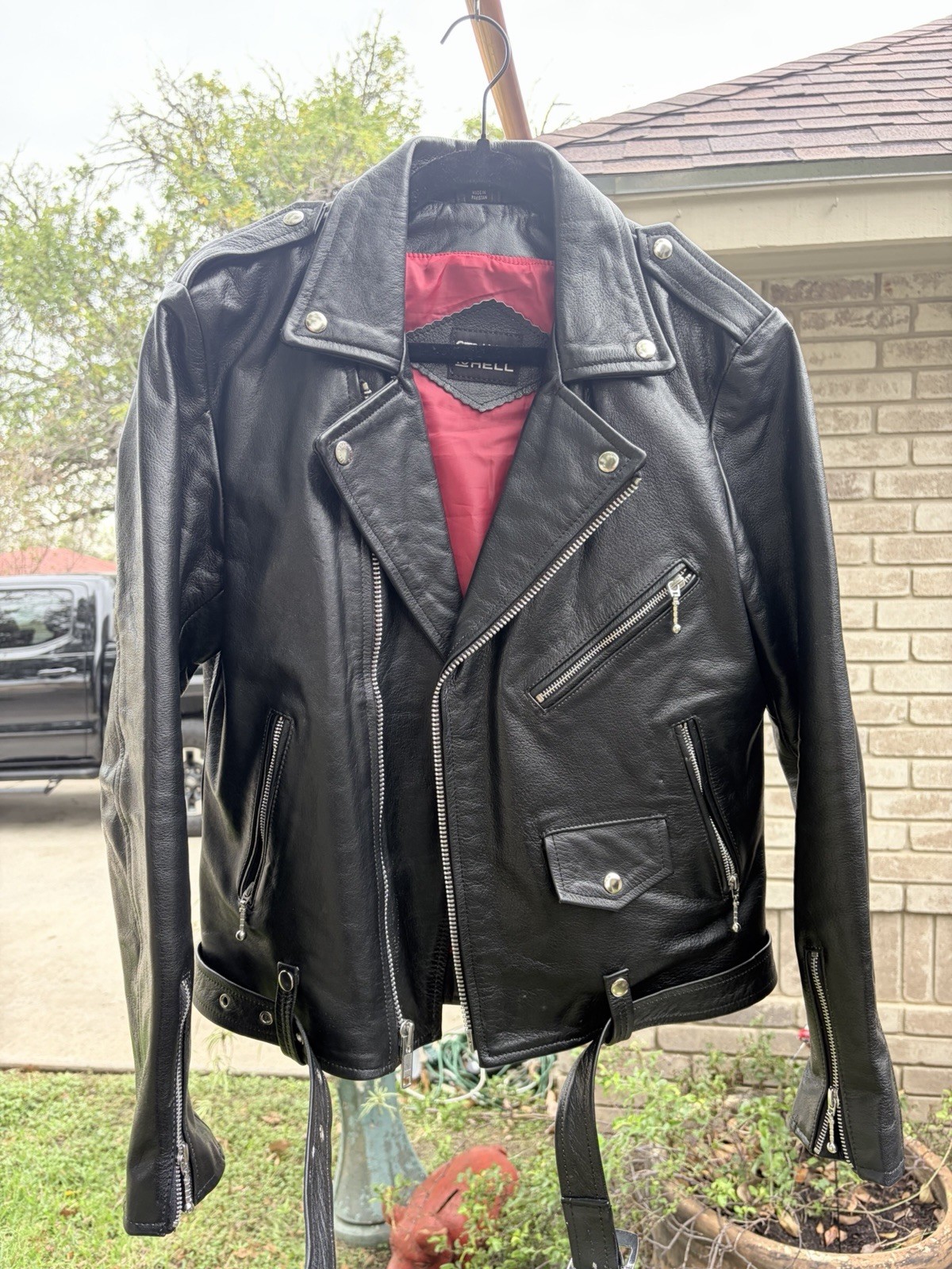 Straight To Hell Commando Lightweight Leather Jacket Black Size 40