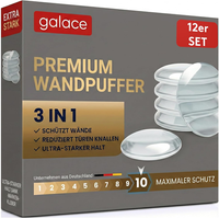 Galace TüRstopper Wand Selbstklebend Transparent 40Mm 12Er Set | TüRpuffer Als I
