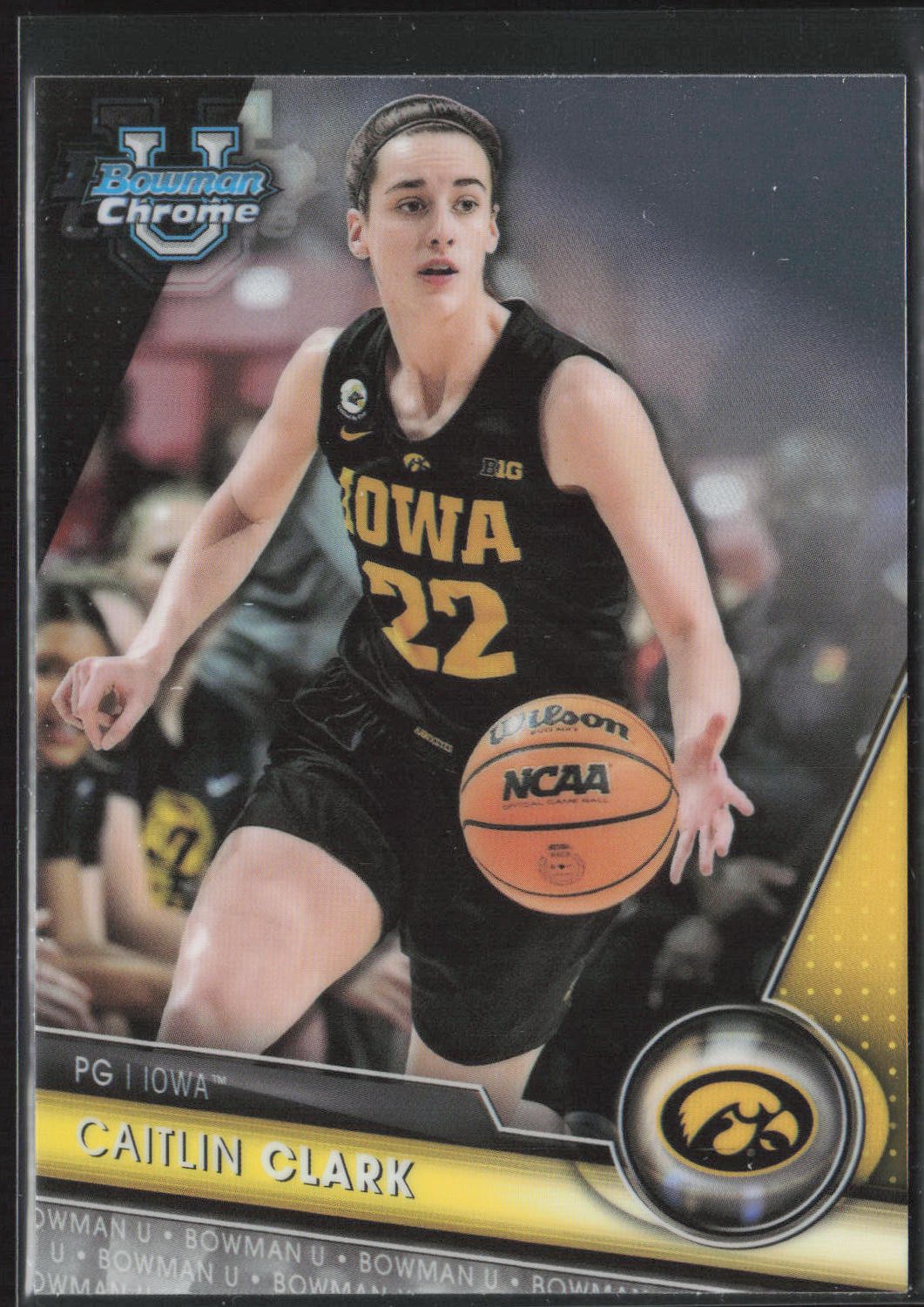 Caitlin Clark 2023-24 Bowman University Chrome #34 Iowa Base