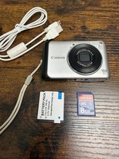 Canon PowerShot A3000 IS Digital Camera 10MP Silver Good Condition 
