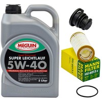 MotoröL Filter Set Meguin 5W-40 5 Liter + Schraube FüR Audi A5 A6 Q5 A4 1.8 2.0
