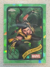 2025 Topps Chrome Sapphire #64 Lady Deathstrike - Green Refractor /99