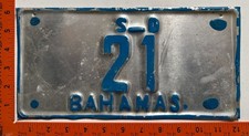Undated Bahamas Rental Car License Plate - Prototype?  Paint Test?