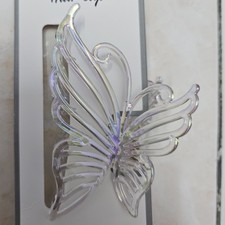 Transparent Plastic Jumbo Claw Clip Butterfly Shaped Hair Clip Light Multicolor