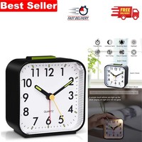 Silent Alarm Clock - Non-Ticking with Luminous Display - Perfect for Bedrooms