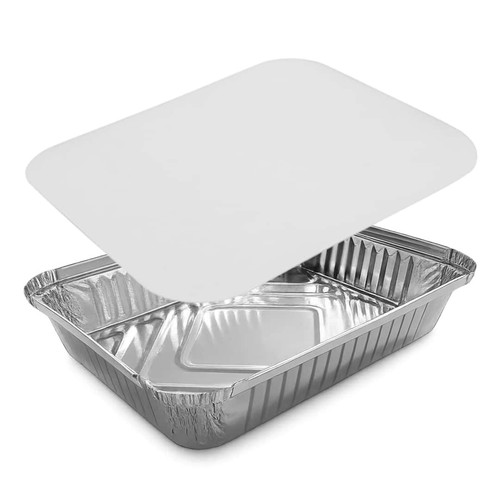 100 Pappdeckel Für Aluminiumbehälter 4 Portionen CR29L - Bild 4 von 4