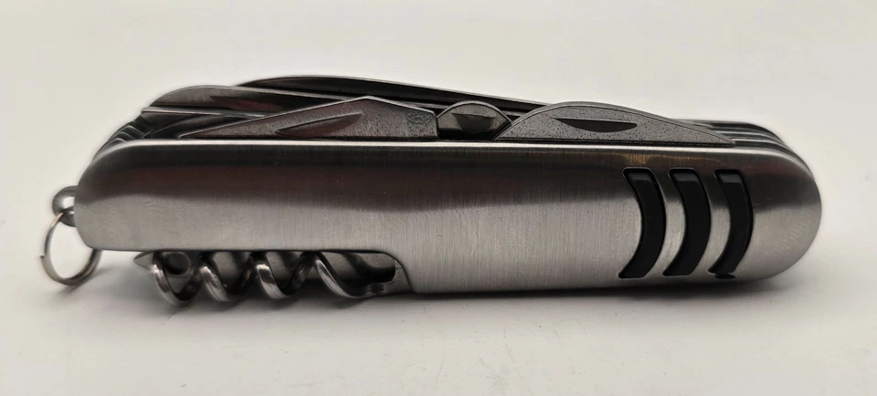 Herramienta/cuchillo de bolsillo multifunción del ejército suizo -11 herramientas - acero inoxidable - plegable Foto 4 de 4