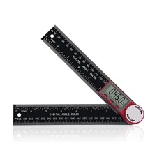 Digital Angle Finder, Angle Protractor Ruler with 200mm/ 7 inch, Carbon Fiber...