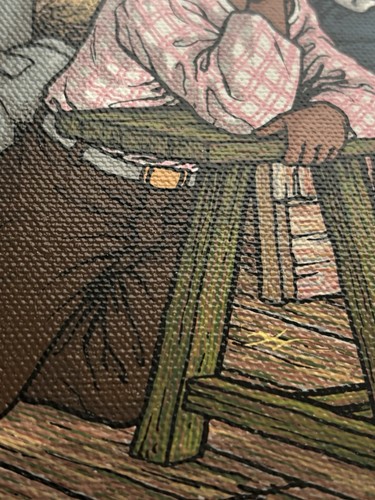C. Carson Afroamerikanisches Gemälde Leinwand gerahmt Holz signiert Wandbehang Kunst - Bild 5 von 8