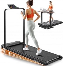 Small Walking Pad Treadmill with Incline - Under Desk Treadmills with Handle Bar