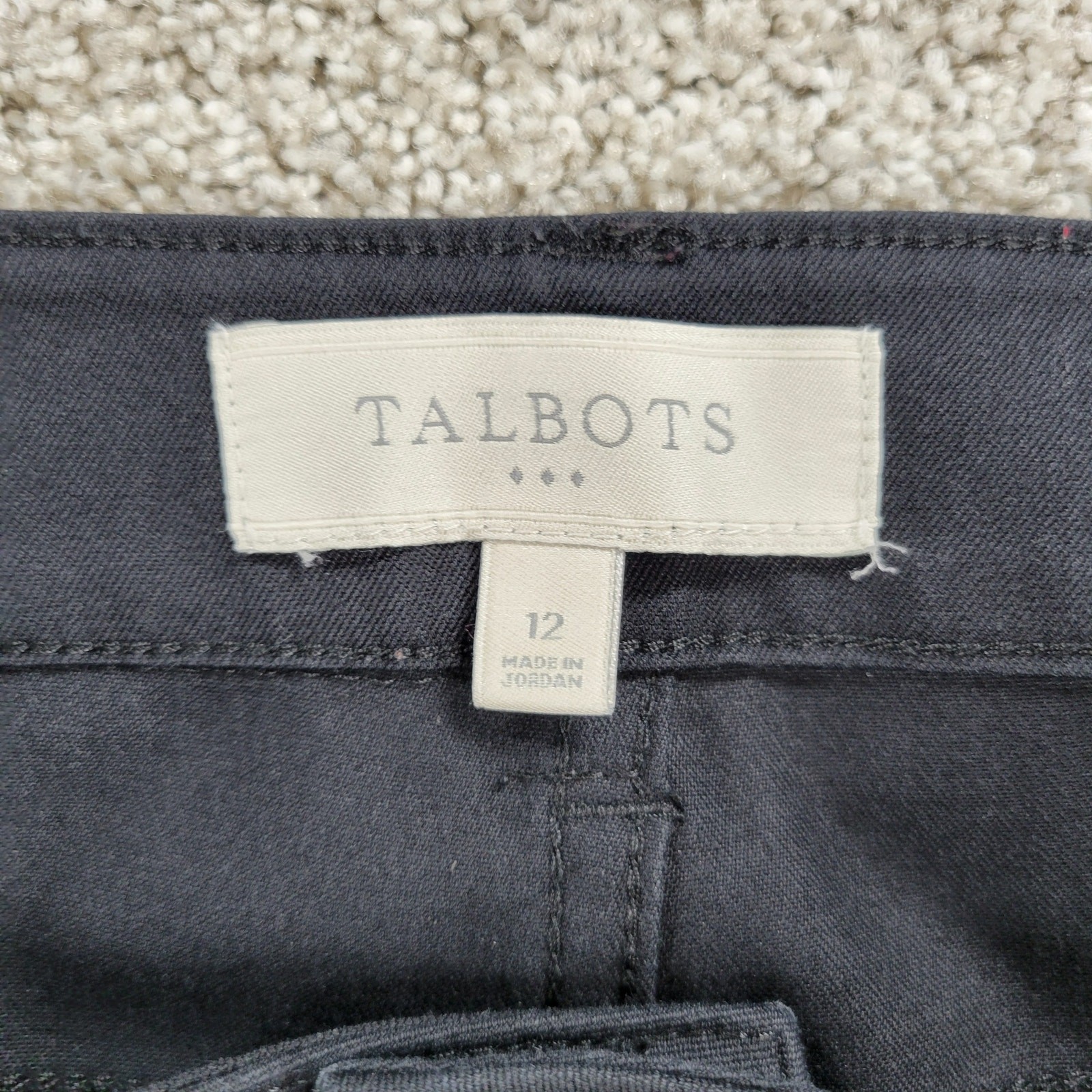 TALBOTS Pants 12 Black Solid Plain Straight Leg S… - image 11