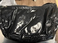 black nylon shoulder bag