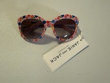 NWT Janie and Jack Floral Cat-Eye Sunglasses petal pink floral color 2-4 years