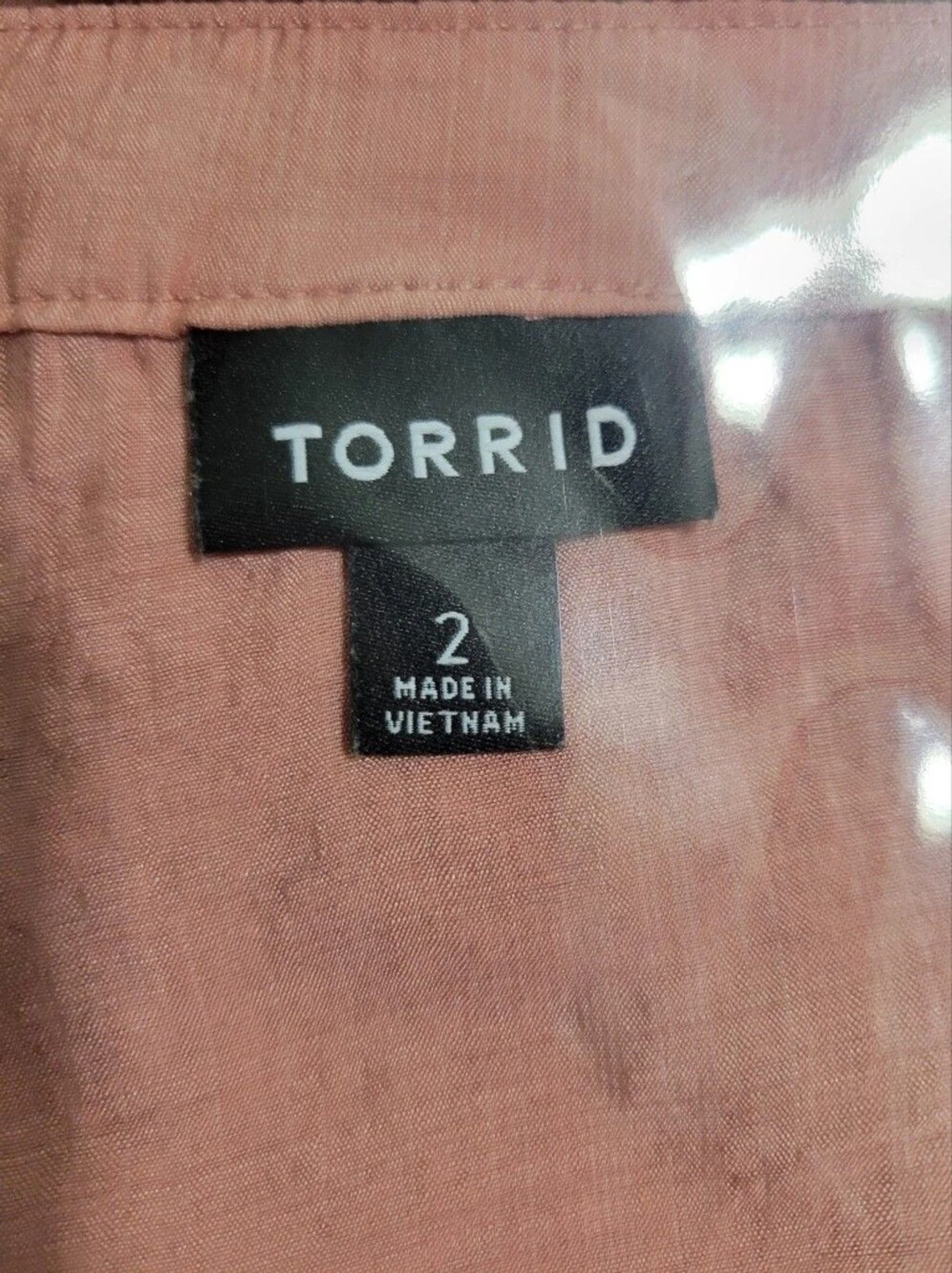 Torrid V-Neck Blouse Womens Size 2 Pink Excellent Textured Long Sleeve Top image 6