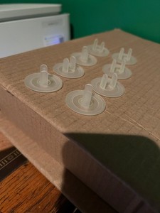 Eight electical outlet plugs