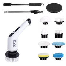 Electric Spin Scrubber, Cordless Cleaning Brush with 9 Replaceable Brush US