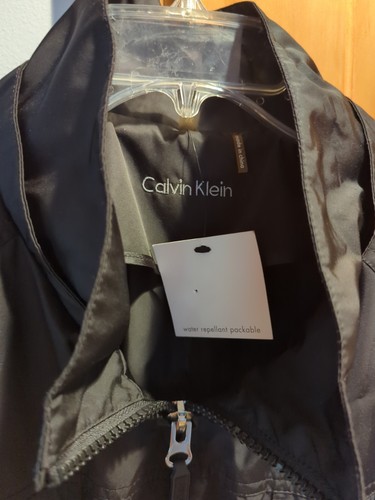 3X NEW Calvin Klein Water Resistant Jacket Womens Coat Black Removable Hood EUC - Picture 2 of 10
