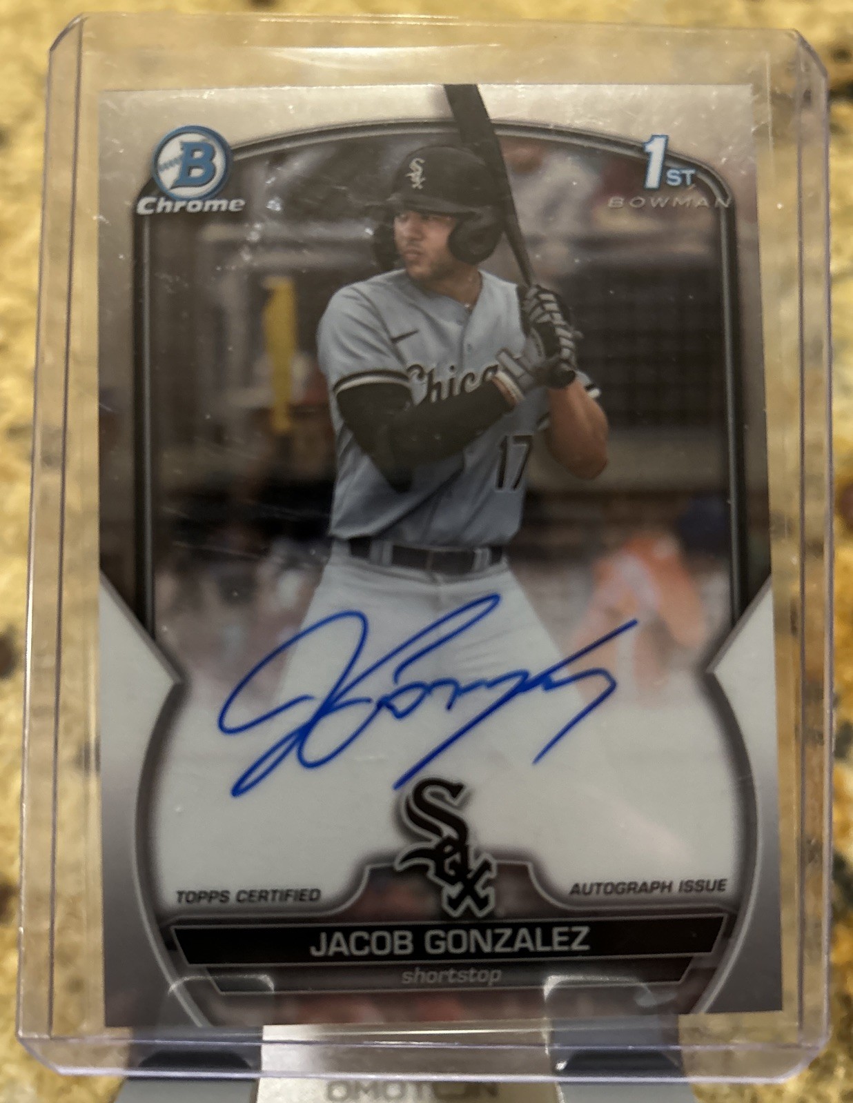 Jacob Gonzalez 1st Chrome Auto 2023 Bowman Draft Autograph #CDA-JGO White Sox