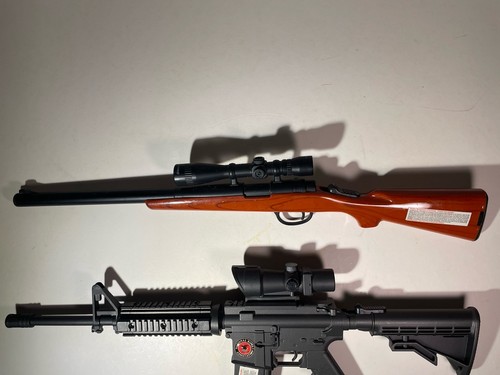 15" AR-15 & Bolt Action Rifle Lighter Refillable Butane BBQ Lighter 2 Gun LOT - Picture 3 of 24