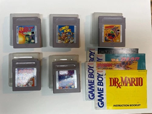 GameBoy Games - 5 cartridges w/manual for GameBoy classic - incl Tetris/Dr Mario