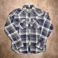 Vintage 90s Authentic Western Youngbloods Plaid Shirt Pearl Snap Long Sleeve