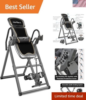 Comfortable Inversion Table by Innova with Adjustable Headrest Safety  Features