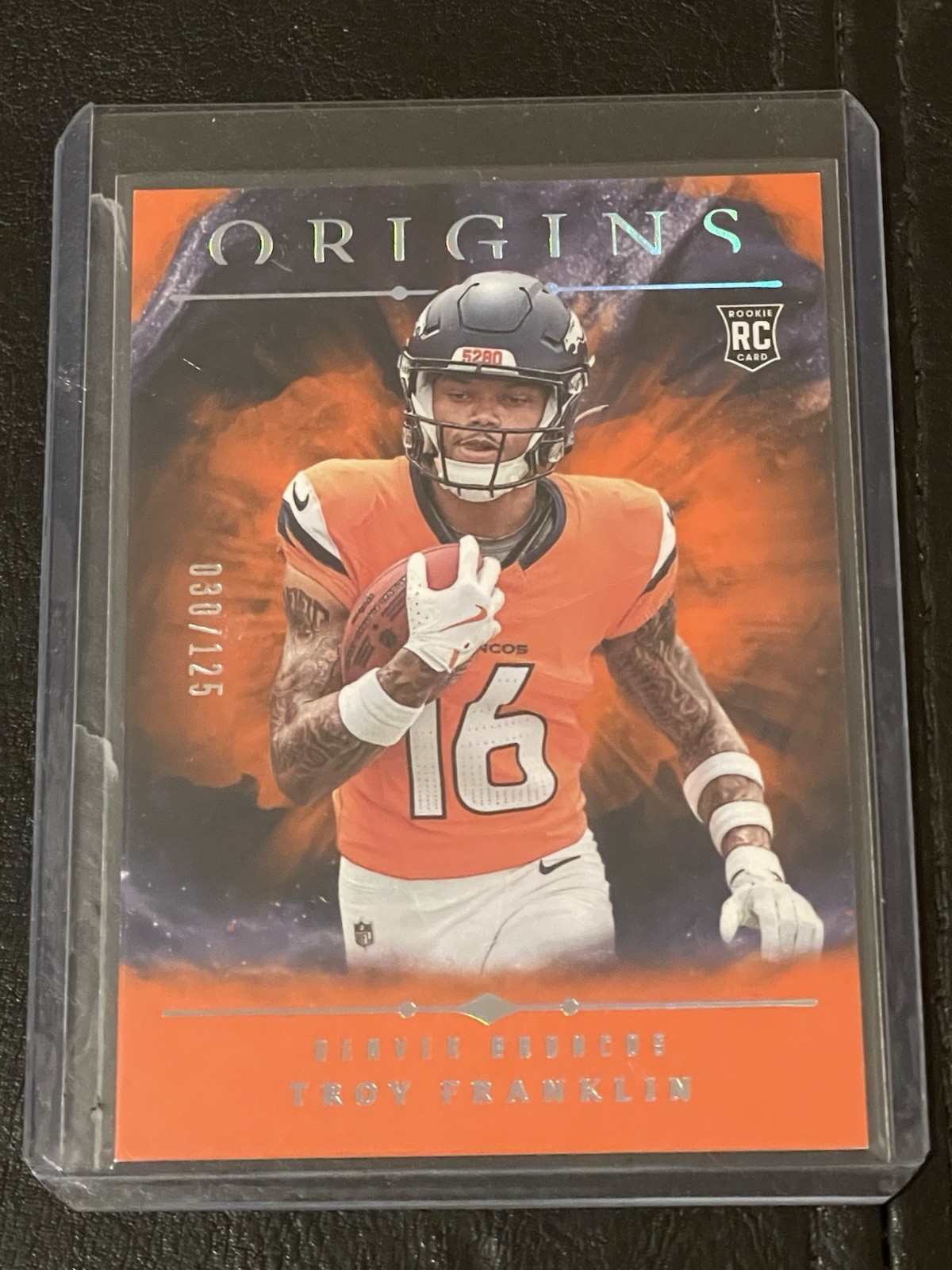 2024 Panini Origins - Troy Franklin #113 Orange 30/125 (RC) Denver Broncos