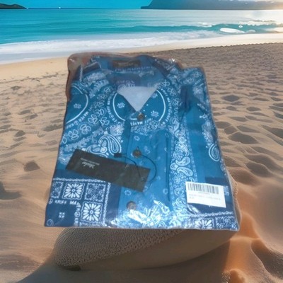 MCEDAR MENS HAWAII BUTTON SHORT SLEEVE SHIRT NEW WITH TAG IN PACKAGE SZ 3XL