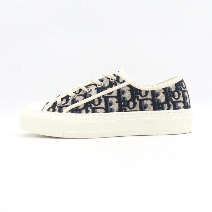 Baskets femme Dior toile oblique bleu foncé Walk'n' KCK211OBE56B35 114370600