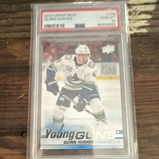 Upper Deck Series 1 Young Guns Quinn Hughes #249 Rookie PSA 10 Canucks 2019-20