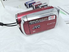 JVC Everio Camcorder GZ-MS120 Red in Box, needs battery/untested