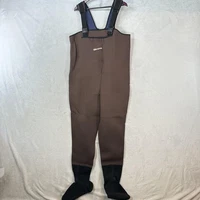 Simms Chest Waders Mens L Brown Neoprene Stockingfoot Fishing Bozeman Montana