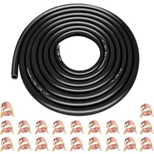 1/4 Inch ID Fuel Line Hose 10Ft  20 Hose Clamps for Small Gas Engines-Free Ship