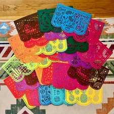 Papel Picado Banner Set 50 Panels Fiesta Cinco De Mayo Day of Dead 10x14 New