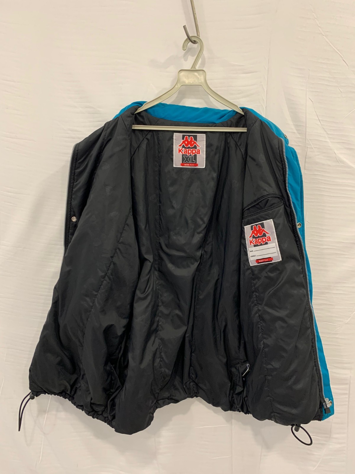 Kappa Basic 2XL Puffer Jacket Black Blue Vintage … - image 7