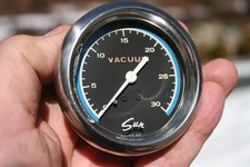 Sun Vintage 2 58 Blueline Blue Line 30 Lbs Vacuum Gauge W Glass Lens - B Sun Vintage 2 58 Blueline Blue Line 30 Lbs Vacuum Gauge W Glass Lens - B
