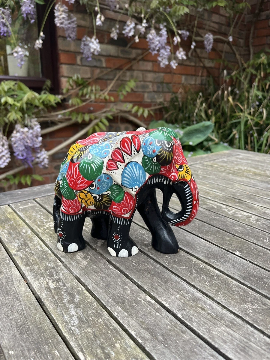 vintage 象　置物 wooden figure/ornament Wooden Collectable Elephant Ornaments/Figurines for sale | eBay UK