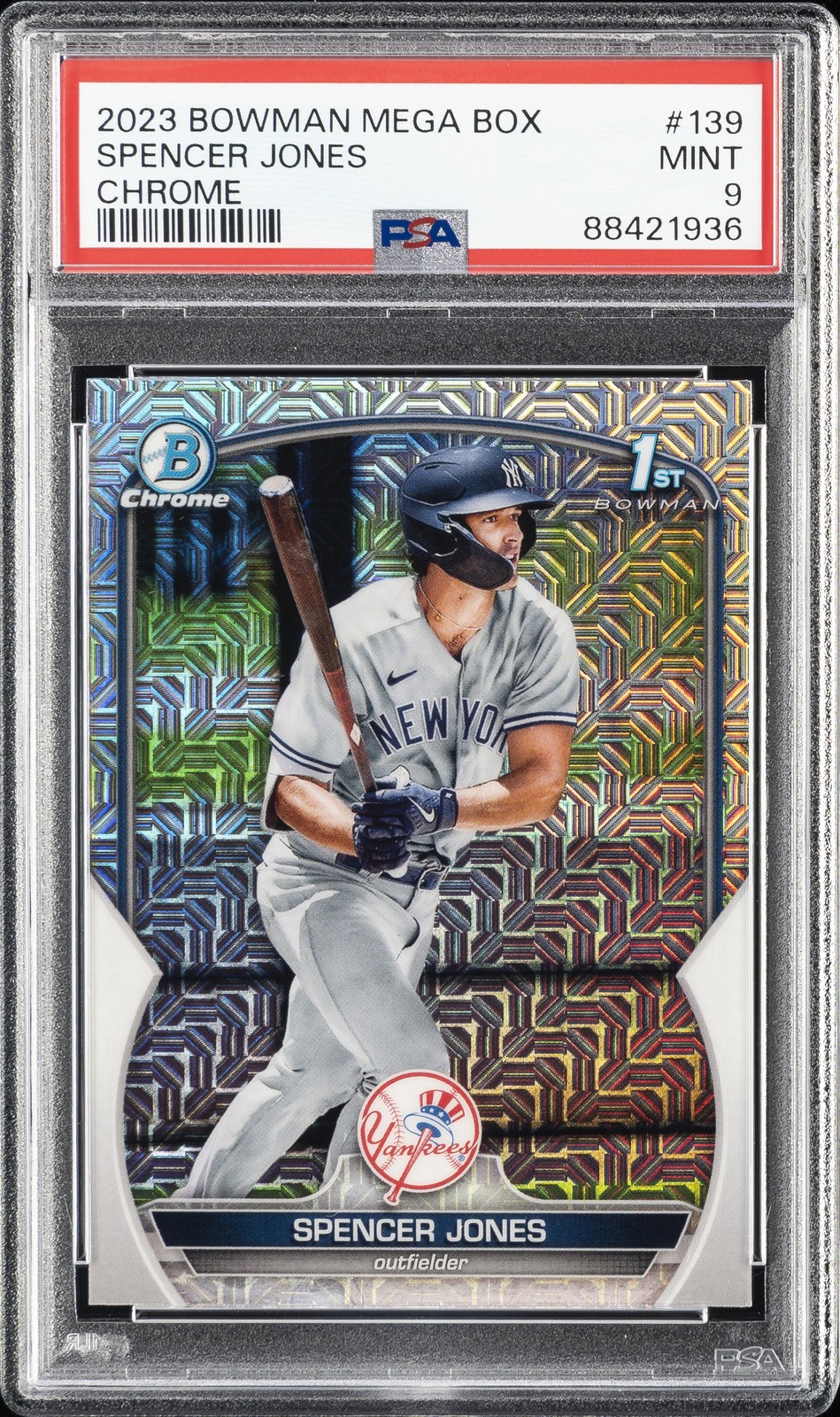 2023 BOWMAN MB CHROME #139 SPENCER JONES PSA 9