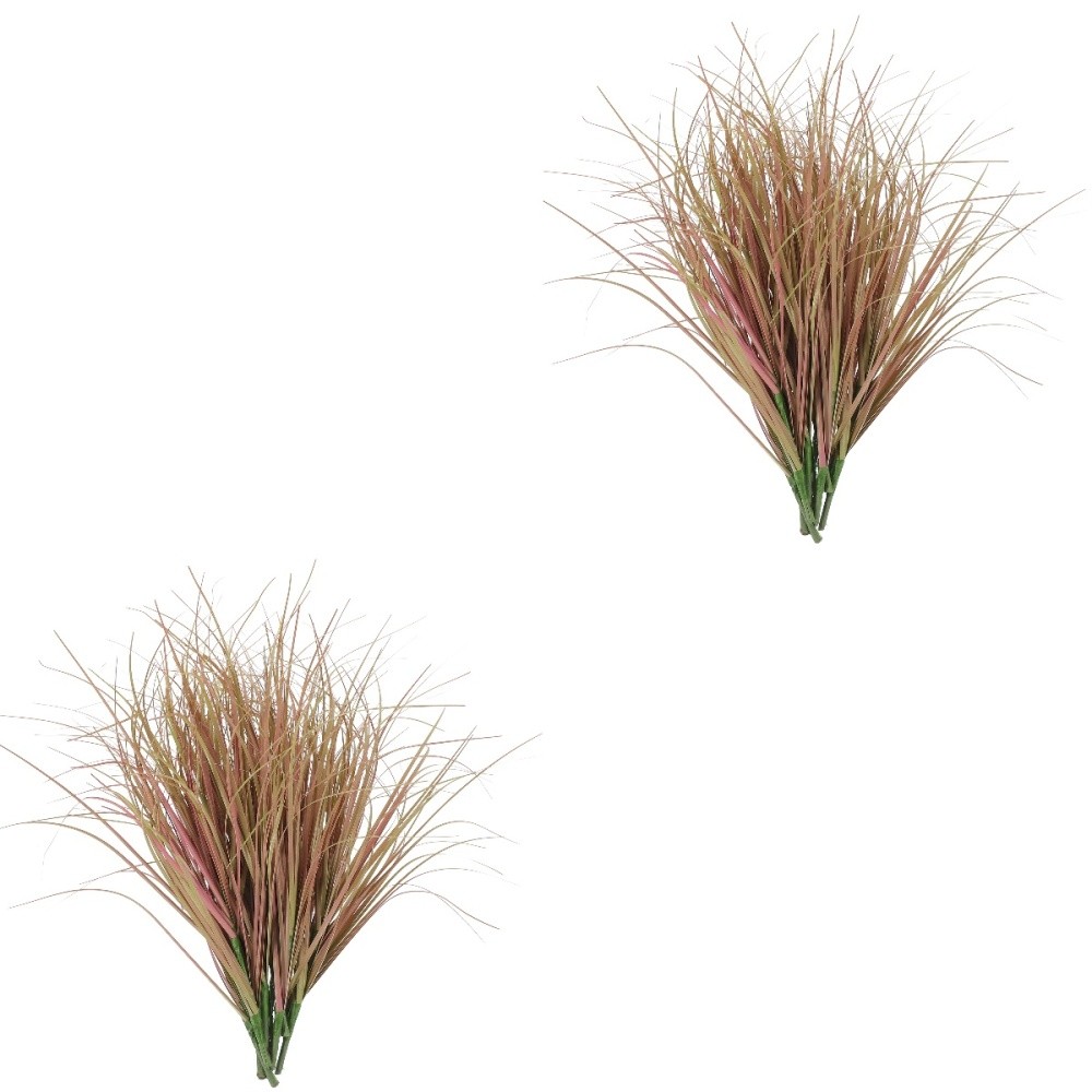 Set of 2 Large Artificial Tall Grass Decor Mother Plants Shrubs Props