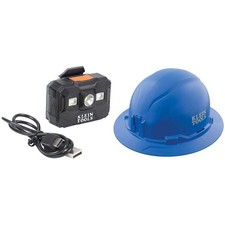 Klein Tools Rechargeable LED Headlamp Bundle for Hard Hats blue 