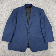Oak Hill Blazer Men  s 50 REG Blue Perfect Fit Sport Coat Stretch Old Money