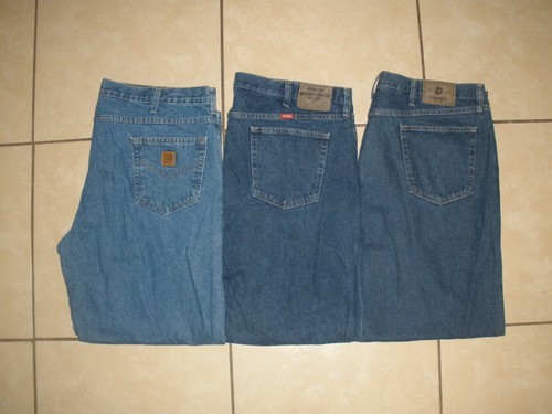 Lot of 3 Pants CARHARTT B172 WRANGLER 