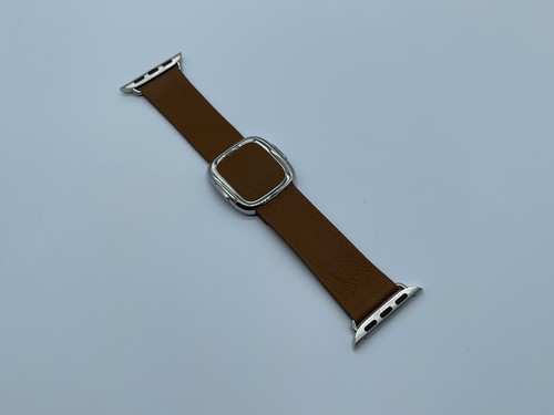 Oryginalny Apple Watch Nowoczesny pasek z klamrą Pasek Skóra - Siodełko brązowe - 41mm 40mm