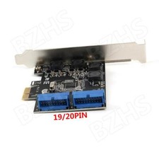 PCIE PCI Express to Dual 19/20 Pin USB 3.0 PCI-e X1 to 2 ports 19/20pin USB 3.0