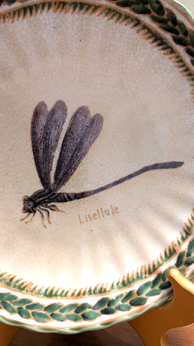 WONG LEE Set of Two Decorative Plates 8.25” Dragonfly and Butterfly No.14-10168 - Picture 3 of 13