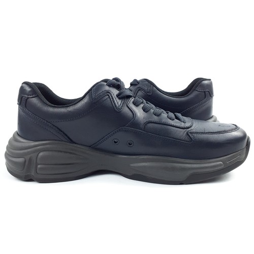 Shoes Navy Blue Leather Sneakers EU 42 