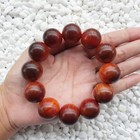 Nice 20 MM Translucent Beads Borneo Agathis Bracelet 12 Beads Raja Kayu #20